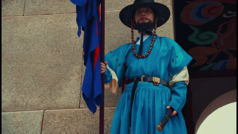 Guard in traditional costume in Seoul, South Korea